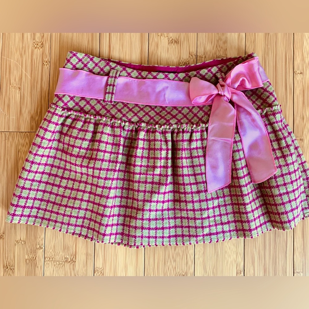 American Eagle Wool Plaid Mini Sz.4
